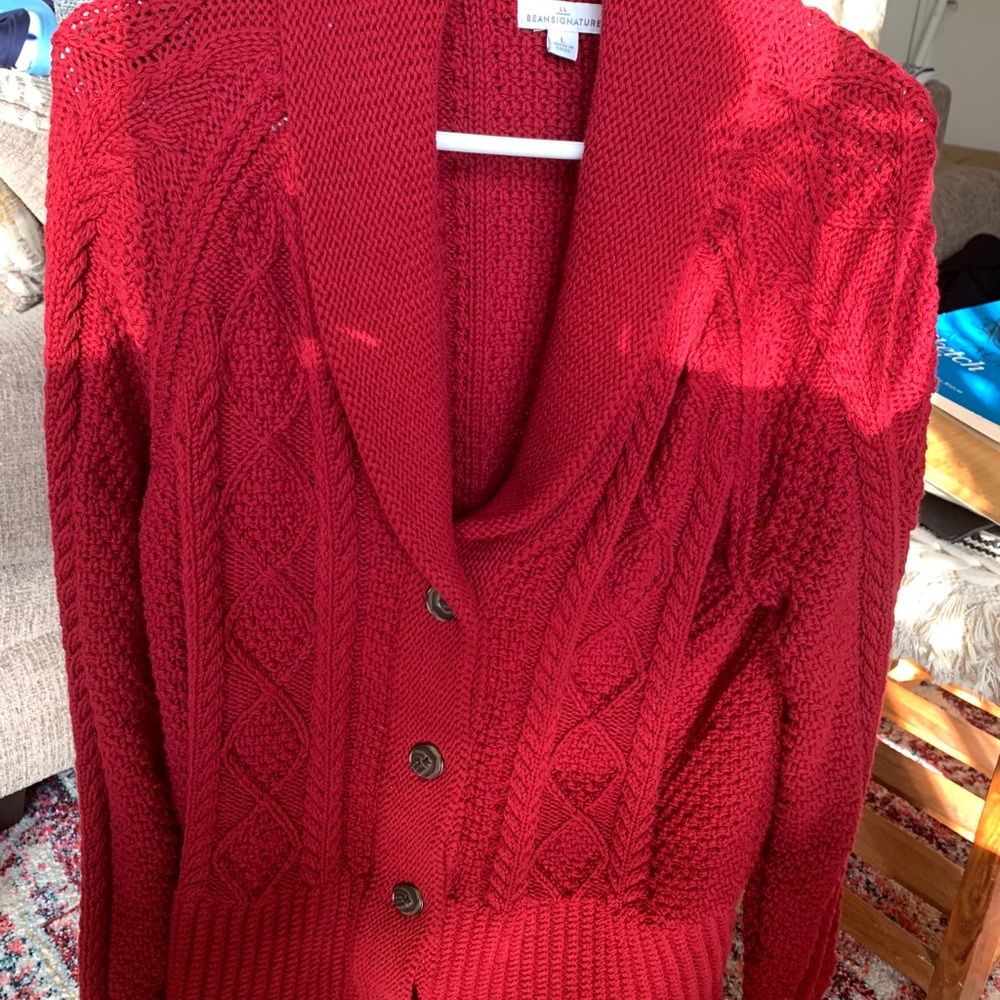 Women’s LL Bean Signature Large Cardigan Sweater